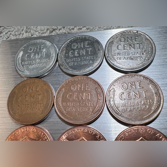 ⚫️ Vintage - All 3 Mints - 1943 Steel Pennies - War Time Wheaties - Collectible - Picture 14 of 16